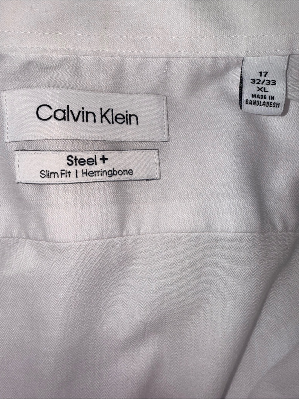 Calvin Klein Slim Fit White Men's Dress Shirt NWOT - Picture 4 of 6